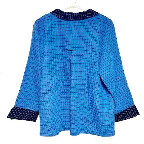 NWT Habitat 73737 Chopstick Button Cotton Pucker Window Pane Tunic Sz M/L - Picture 2 of 10